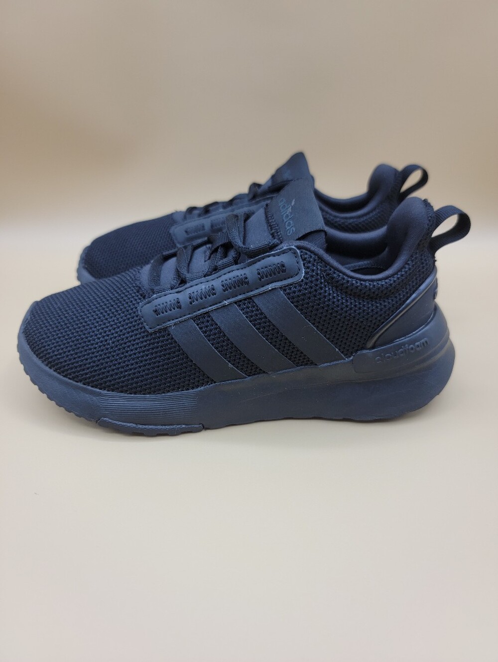 Adidas Racer TR21 Little Kids Shoes Size 1.5 Black Boys Girls Cloudfoam Running